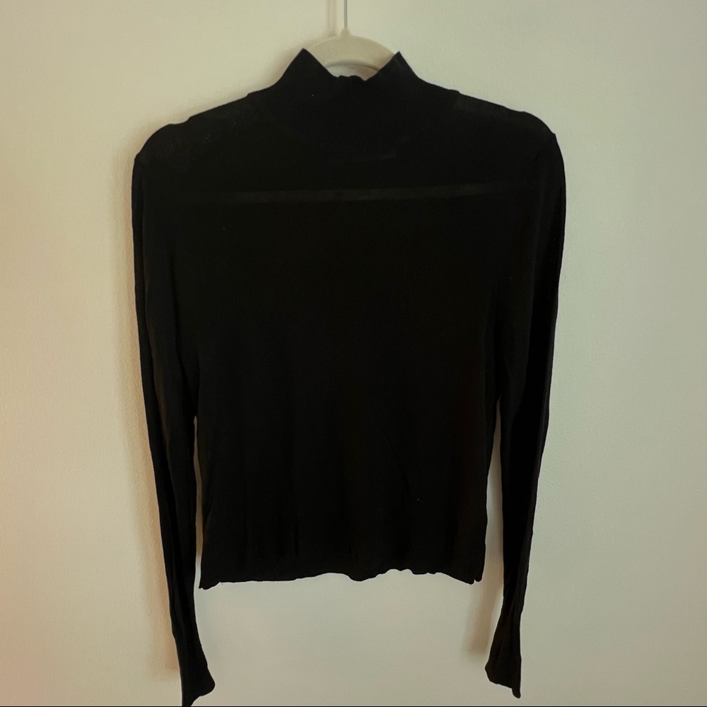 Zara black turtle neck long sleeve shirt